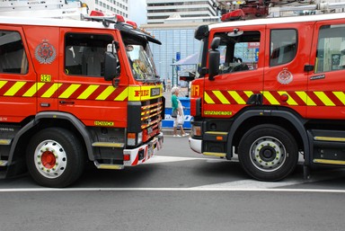 Paras Kumar; In the middle; This photograph was taken by me in the CBD during exhibition by the Fire Dept.