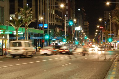 Scottie Peng; Walking on Queen Street at midnight,doesn't know where to go; With long exposure time, walking invisibly