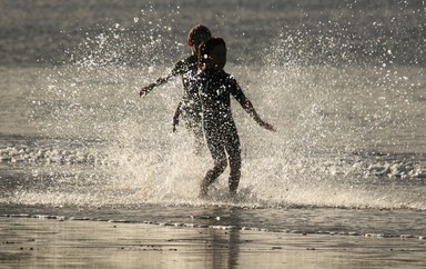 Lisa Ridings; Just having fun; Takapuna Beach