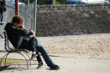  Affection for his little sister, Mission Bay.