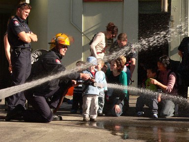 Carmen Castaño; Trip to the Auckland Central Fire Station; Birkenhead Playcentre visited the Central Fire Station, 3rd June '08