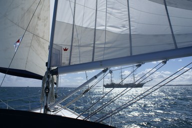 Dianne Gilroy; Journey; Sailing out of Auckland Harbour, December 2007