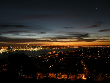 sun set view on Mt. Victoria