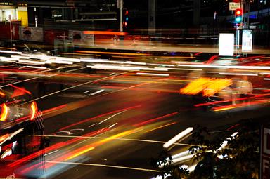 Ben Brown; Phasing; Shot cnr Customs and Queen Streets   entire phasing of traffic lights captured with long exposure