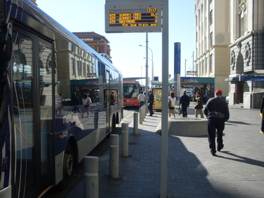 Adrian Boult;Bus queue; Waiting to leave Britomart