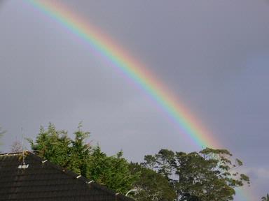 Winifred Struthers; Lighting up Waitakere Ranges; Taken from my home in Glendene