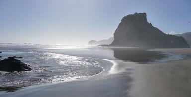 Richard Mayes; Piha Winter Afternoon