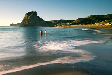 Young Jin Kim; Piha lovers; taken at Piha beach before the sunset