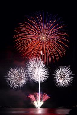 Theodoor Venter;Fireworks;Fireworks taken at Auckland Harbour, Canon EOS 400D, ISO 100, F8.0, 5 sec