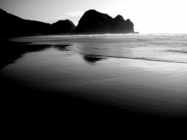  Taken at dusk on the empty beach