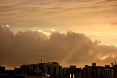  This month I've been watching the dramatic weather from my inner-city apartment.