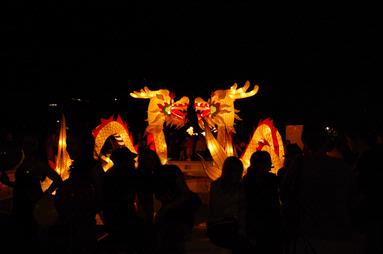 Lena Fedosova;People and Dragons; Taken during Lantern Festival 2009 in Albert Park