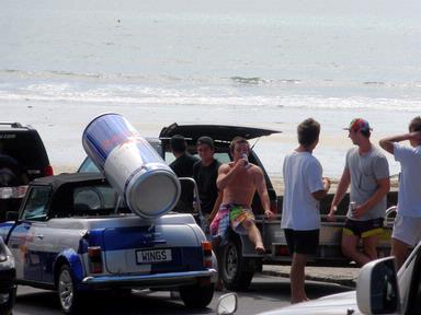 J Norris;Tsunami warning?;Takapuna beach goers ignore it