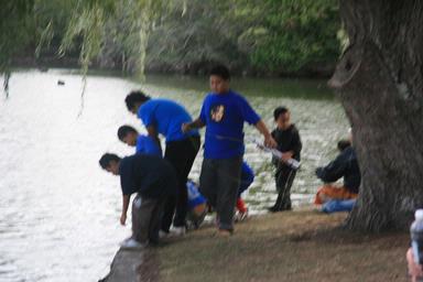 snapped some young fly boys fishing for eels...