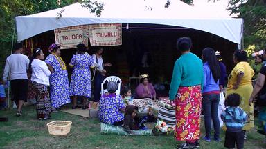 Helen; Setting Up Tuvalu Tent; Getting ready for the big day