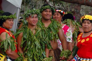 Dancers waiting for their turn to perform.