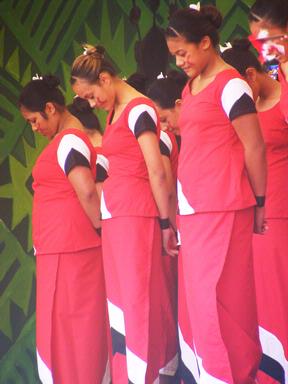 Linda Lew;Moment of serenity; A snap shot of a moment during a performance on the Samoan stage. Polyfest 2010