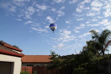 Michael Crake;Balloon over Albany ;Hot air baloon over Albany March 2010.