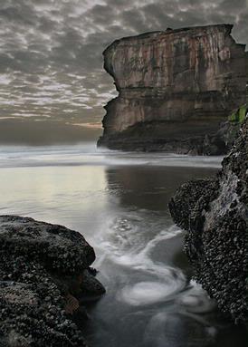 Steve Nicoll;Motutara Swirl;Motutara Island, taken from Maori Bay