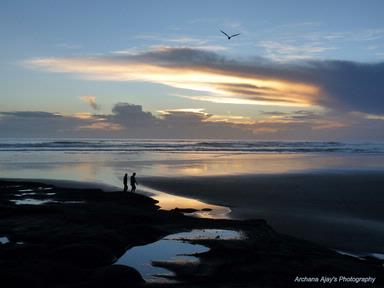 Ajay Ravi;Dusk; Captured at Muriwai Beach, Auckland