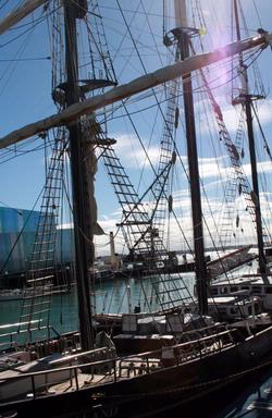 Tracy Little; Spirit Of New Zealand; taken from Princes Wharf of the Spirit Of New Zealand