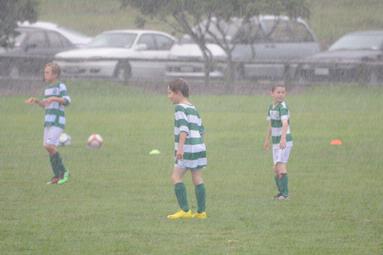 Minoru Frederiksens; Rain; WSAFC Spitfires at Crossfields Reserve