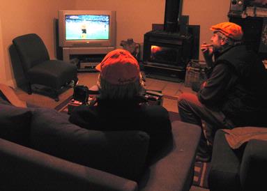 Bertie Plaatsman; They need another goal; 29 June 2010 World Cup Soccer Holland against Slovenia watched at a friend's place in Mt Eden at 2am.