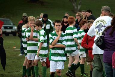 Carolyn Sylvester; Jack After The Game; Western Springs 12th grade gunners after a tough game in the Domain