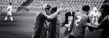 Esther Montgomery; Celebrations as TKU score the first goal; Three Kings United at Chatham cup final 2009