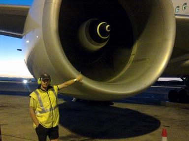 Greg Chase; My dad; This is my dad and he is standing next to a Air NZ 747400.