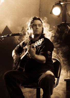 Holly Spring;Smoke on The Lunar Sea;Ryan Kershaw of 'The Lunar Sea' performing live at The Coda Lounge in New Lynn.