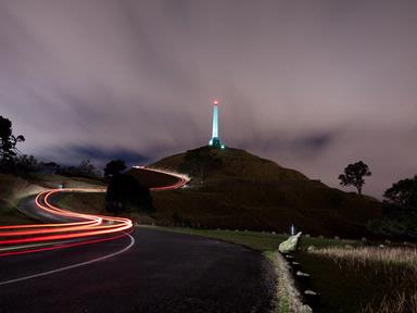 Tony Tse; Scroll One Tree Hill at night