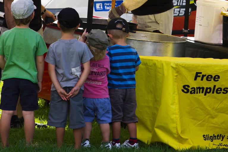 Mark Scotting;Free Samples; Rocket Park Mt Albert,Free samples attract interest