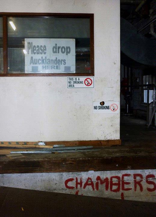 Aroha Awarau; Sign; Sign in the APN building, publishers of the community newspaper 
