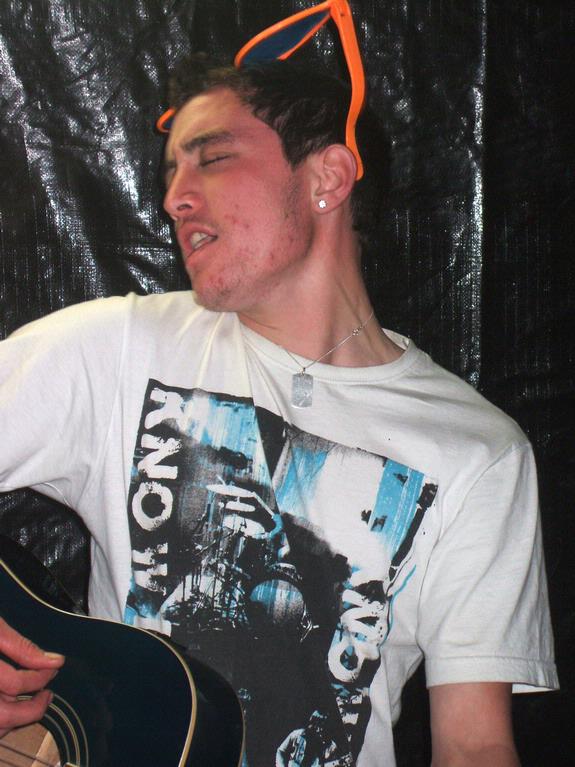 Jane Scorey; Budding rockstar; Benn singing his heart out at farewell party, Ostend, Waiheke Island