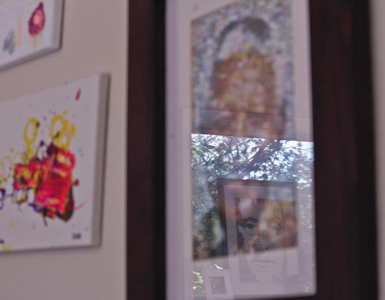 Samantha Milne; Legend within a legend; A print of Nelson Mandela, with the reflection of John Lennon