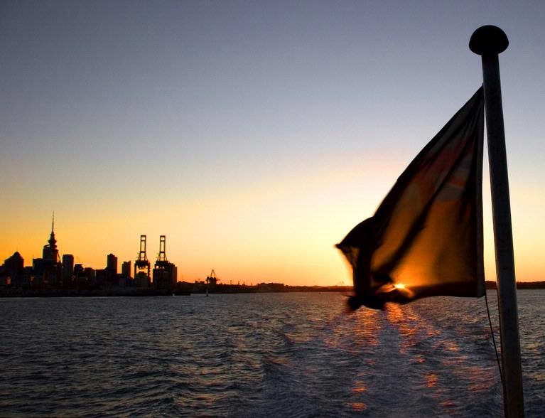 Bob Scott; Sunset From The Waiheke Ferry; Great view on the way home