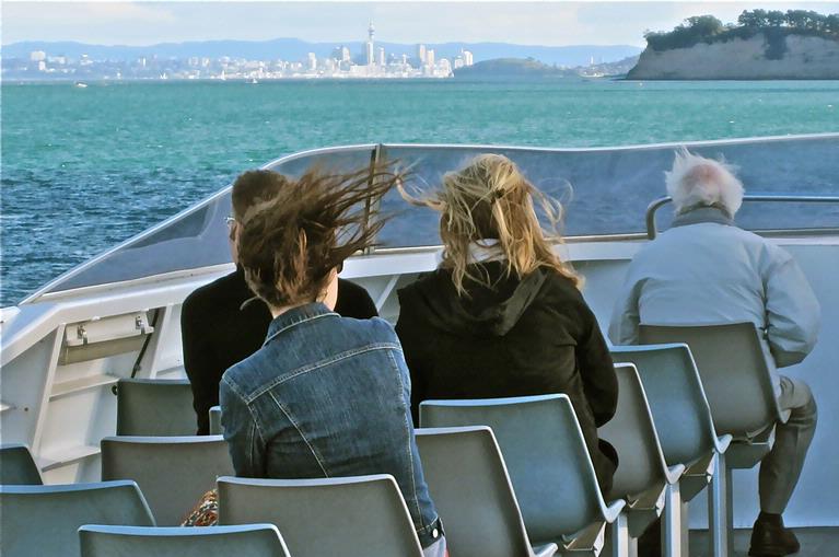 JERRY ZINN;HEADWINDS;VERY WINDY FERRY TRIP FROM WAIHEKE