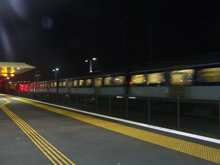 Riwia Fox; Maxx; while the lights and train are in motion   Maxx seems to stand still in the frame