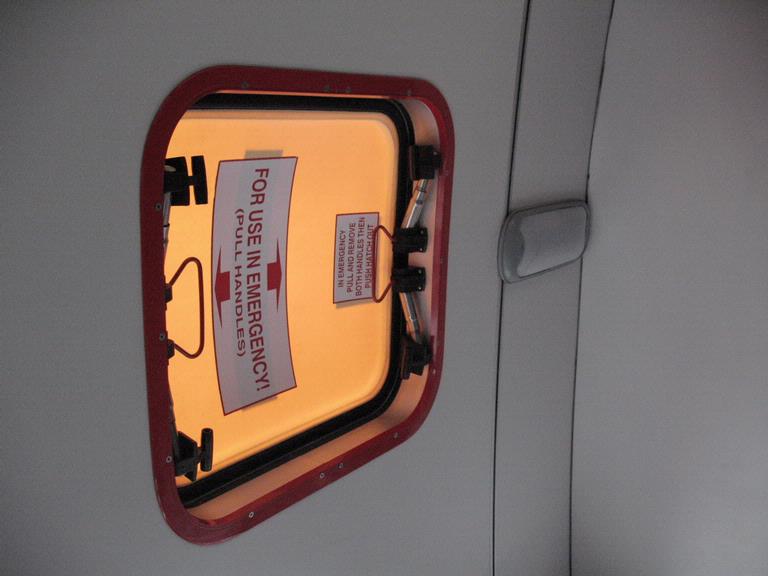 Stuart Weekes; Skylight and Escape; The inside of a mid town bus