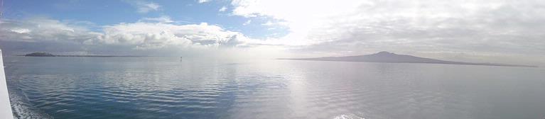 Susan Rooney; Flat as a millpond 2; From a ferry to Waiheke   a very flat sea!