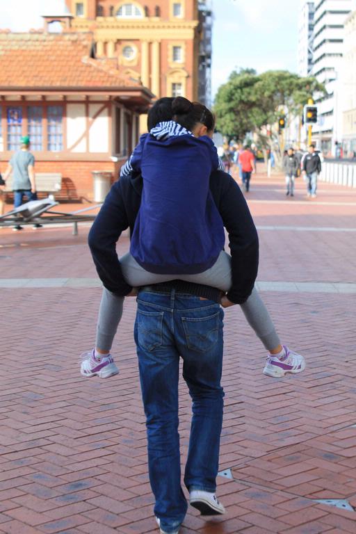 Aroha Awarau; Inner city piggy back; Who needs a taxi?