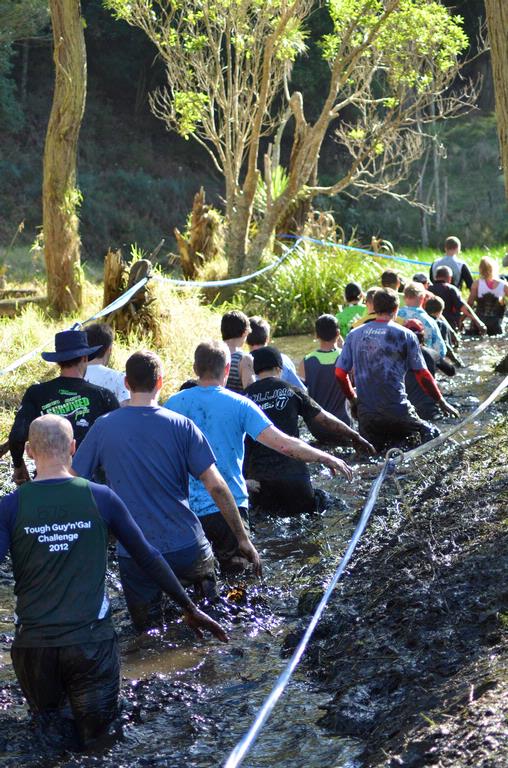 COLIN LUNT; A stroll in the country; Some of the crazy competitors in Tuf Guy Gal Challenge at Woodhill Forest. One the the best events I have ever attaended
