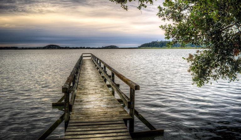 Ian Rushton;Jetty at Hobson Bay;Hobson Bay