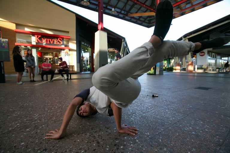 Stephen Hardy; Dancing in the mall