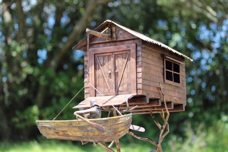 Leigh Burrell;Boatshed by Campbell Maud;NZ Sculpture OnShore 2012