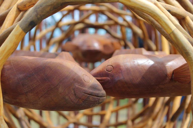 Leigh Burrell;Hinaki Waharua by Guy Bowden;NZ Sculpture Onshore 2012