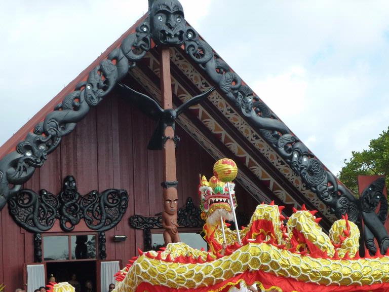 Helen Wong; Dragon meets Orakei Marae; Taniwha Dragon 2013