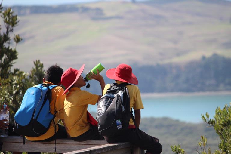 Leigh Burrell;Made it to the top!;Rangitoto Island