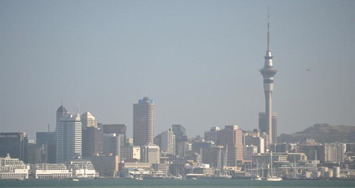 Nick; Skyline; Auckland City viewed from the Harbour Bridge